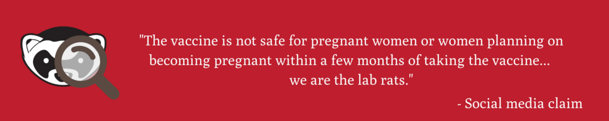 Claim public are 'lab rats' as Covid-19 vaccine not safe for pregnant women is Mostly False 7