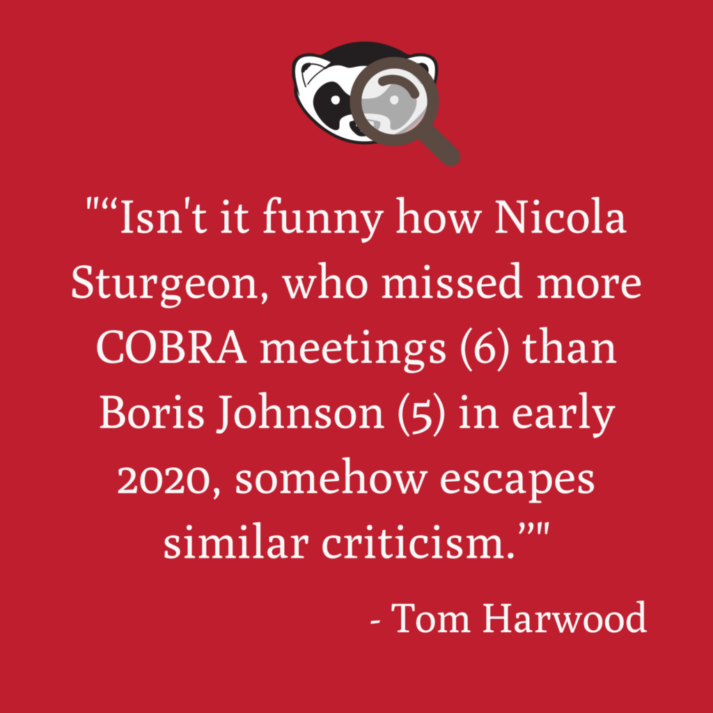 Claim Nicola Sturgeon missed early Covid-19 COBRA meetings Mostly True 5