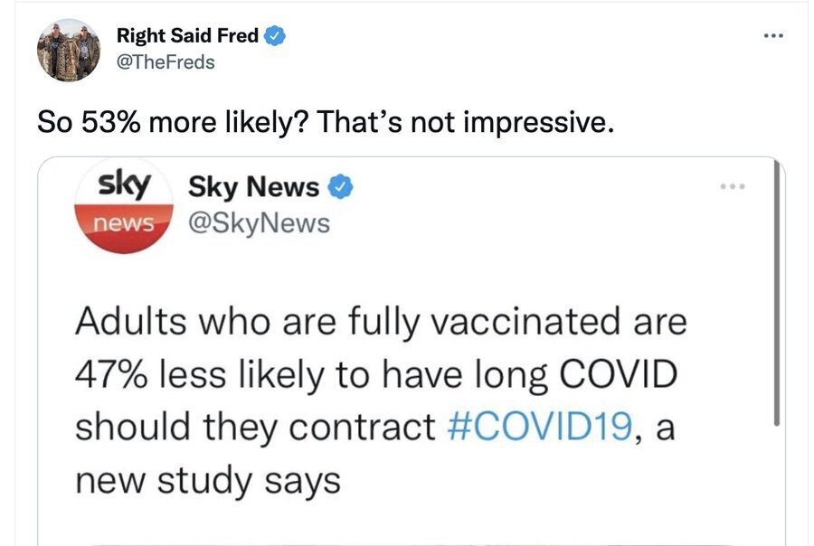 Right Said Fred long covid tweet