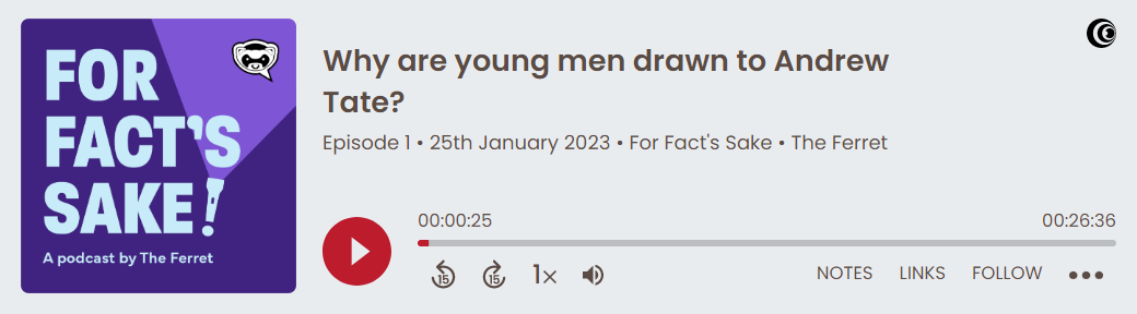 For Fact's Sake podcast: Why are young men drawn to Andrew Tate? 7