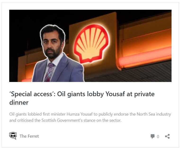 Revealed: the oil industry's SNP lobbyists