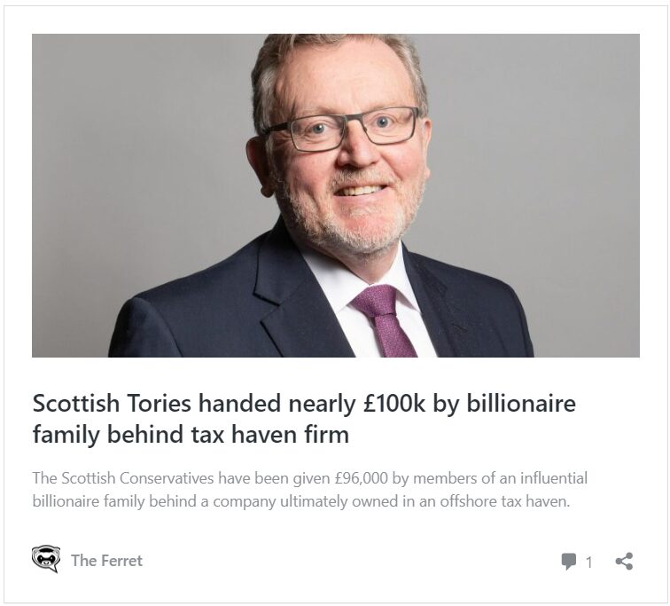 Billionaires, lobbyists and a 'dark money' trust': Who funds Scotland's parties? 14