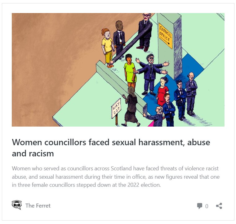 Almost a third of Scots constituencies have only one woman candidate standing… or none at all 12