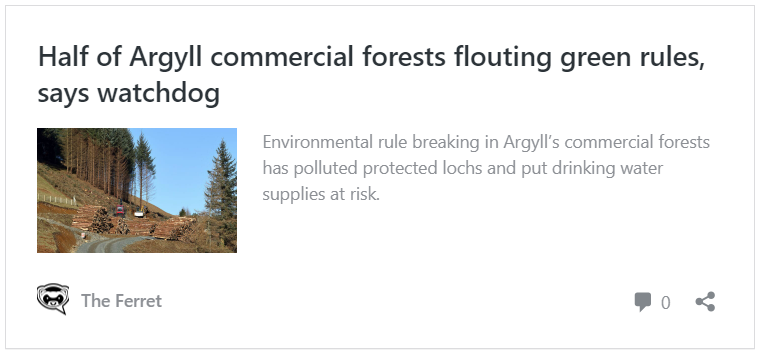 Non-native trees dominate Galloway forest at centre of would-be national park 11