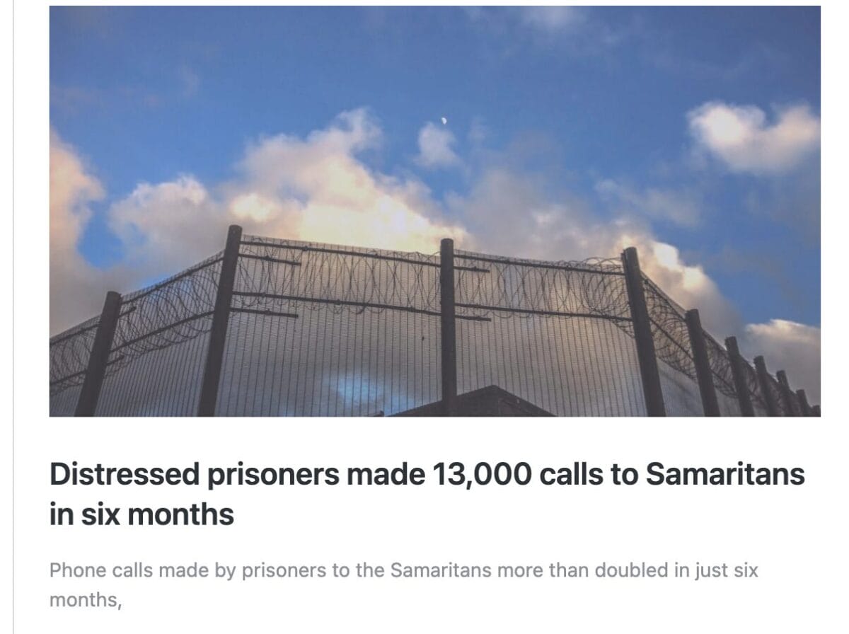 Private prison records almost 600 incidents of self-harm 6