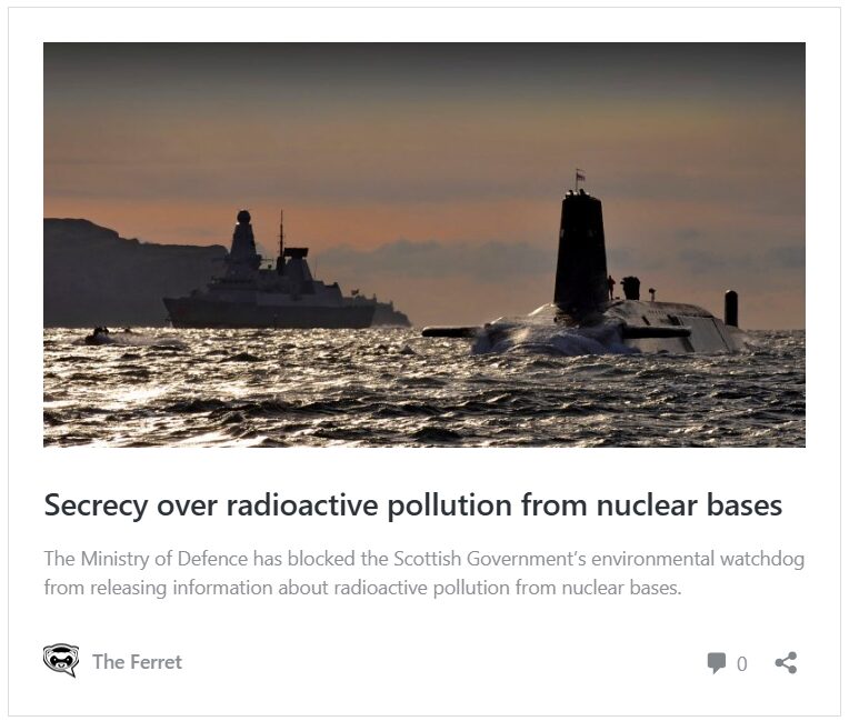 MoD under fire over nuclear clean-up in Scotland 6