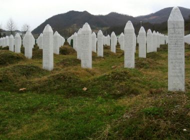 Srebrenica massacre memorial gravestones