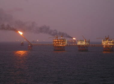 An oil rig offshore Vungtau