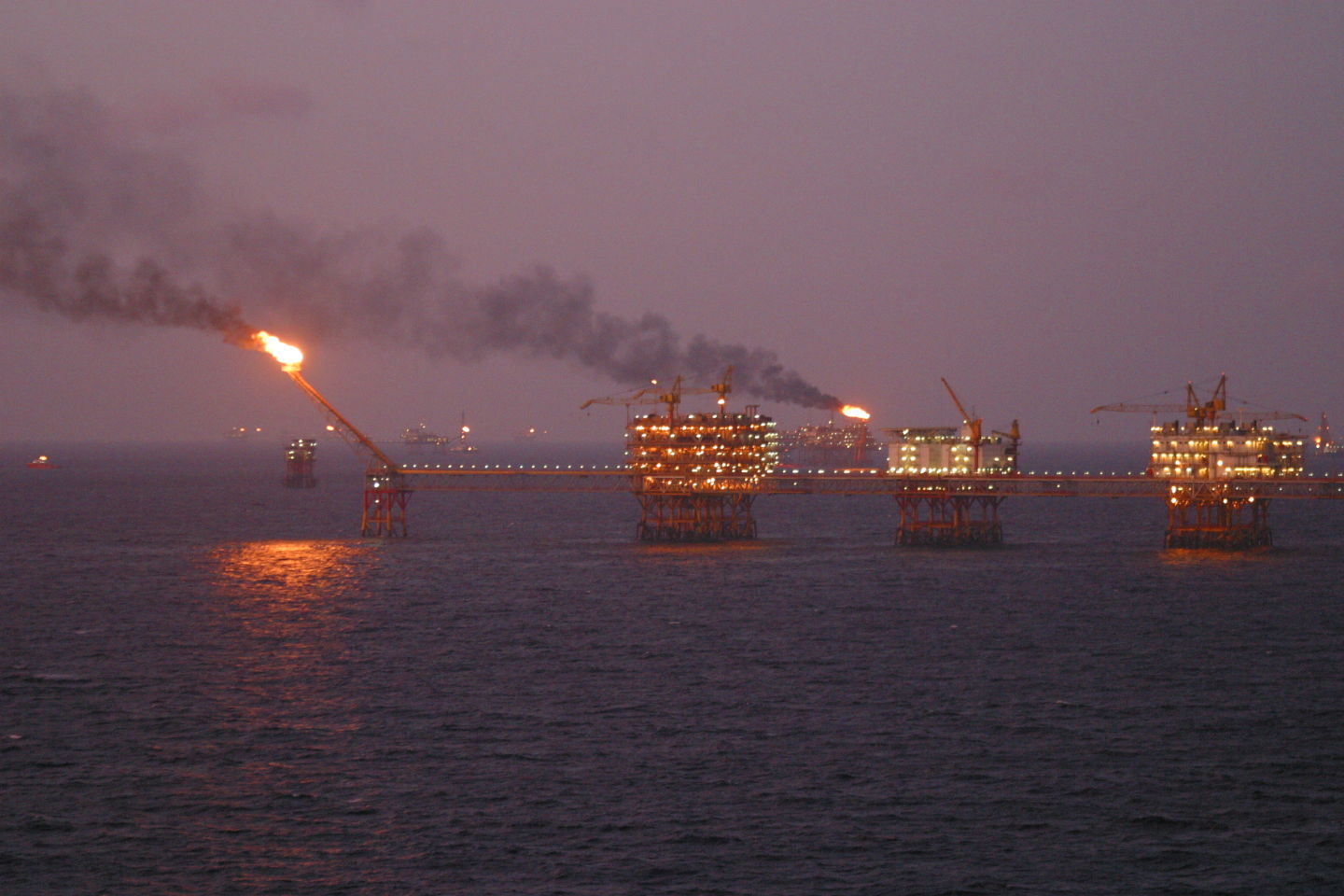 An oil rig offshore Vungtau