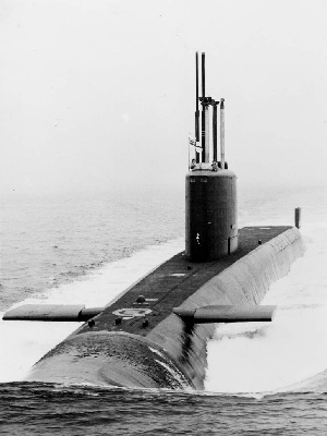 HMS Renown, one of the submarines stored at Rosyth.
