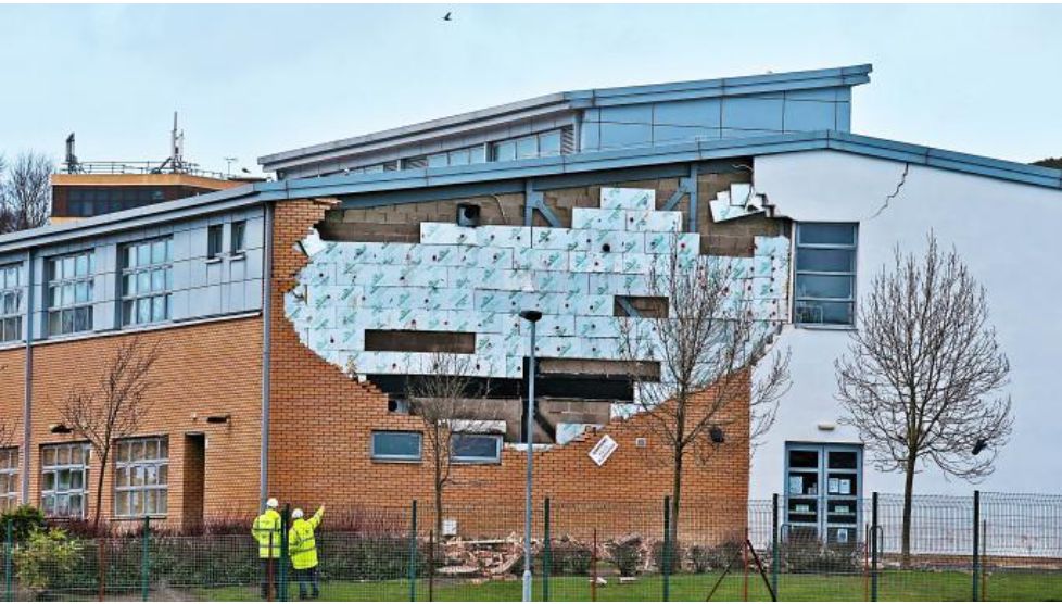 Oxgangs Primary after wall collapse