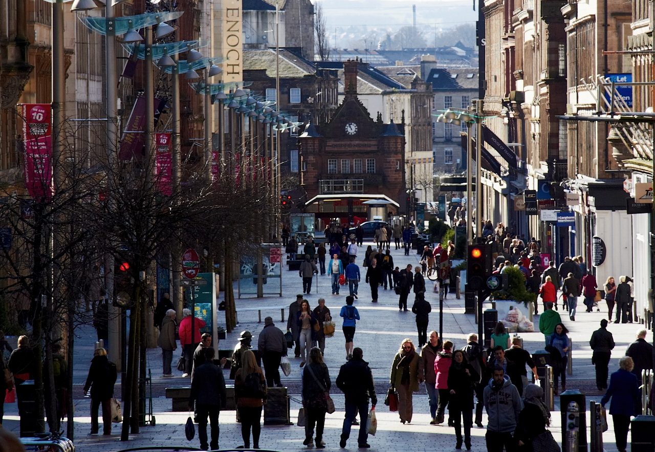 Shoppers in Glasgow