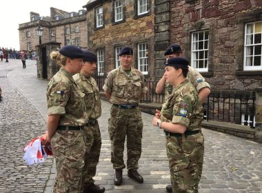 Did Ruth Davidson break Army rules by wearing military uniform? 14