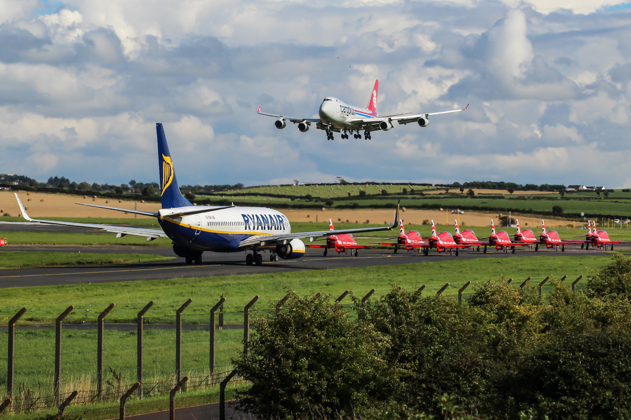 Planes at Prestwick Airport
