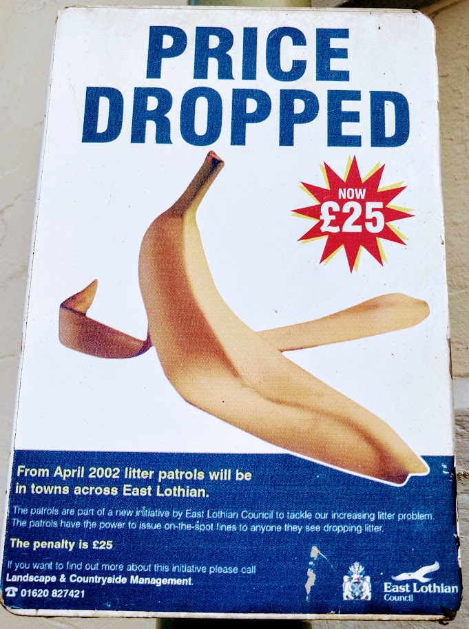 East Lothian Litter Sign in Haddington