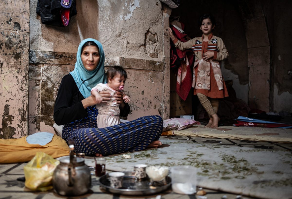 Liqaa and her family living in a basement - Old city of Mosul