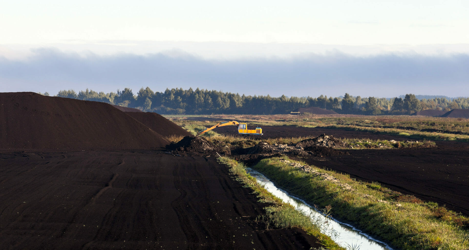 Commercial peat extraction