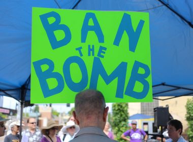 ban the bomb poster nuclear weapons