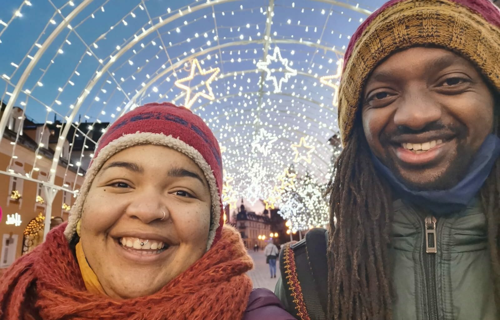 Paisley couple Linda and Philip Okhuoya were stranded in an airport over New Year's Eve due to confusion over their settled status (Photo: Supplied)
