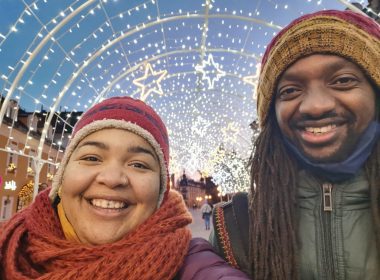 Paisley couple Linda and Philip Okhuoya were stranded in an airport over New Year's Eve due to confusion over their settled status (Photo: Supplied)