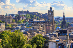 View of Edinburgh looking towards the castle