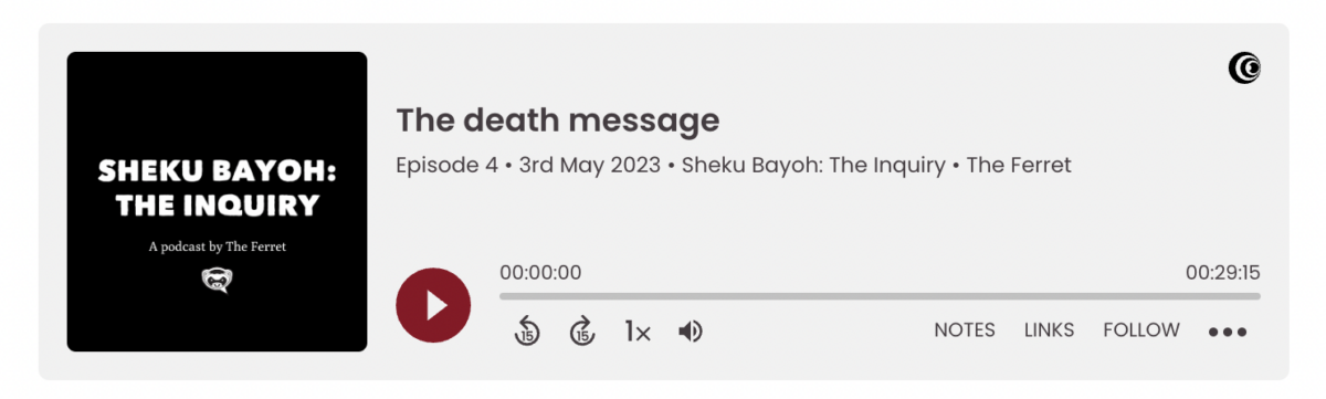 Sheku Bayoh: The Inquiry podcast – The death message 8