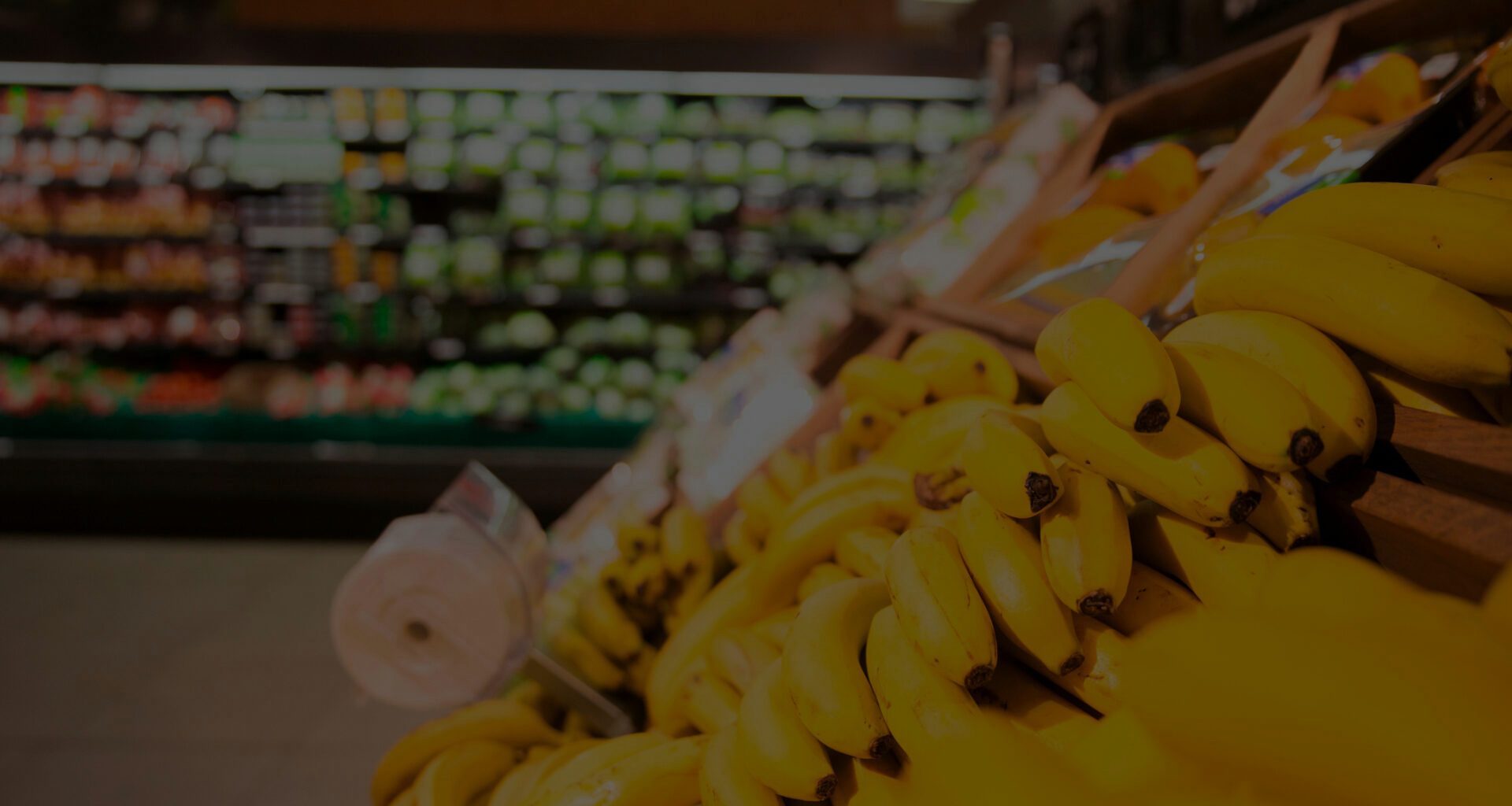 Bananas for sale in a supermarket