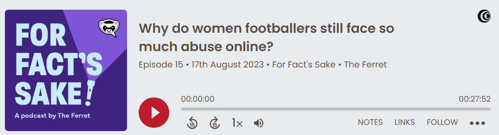 For Fact's Sake podcast: Why do women footballers still face so much abuse online? 5