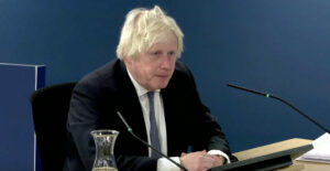 Boris Johnson speaking to the UK Covid-19 inquiry