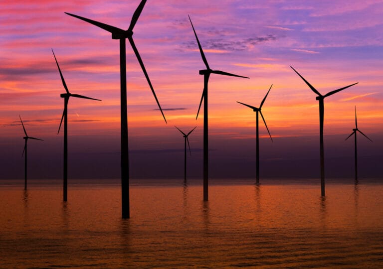 Offshore wind farms.